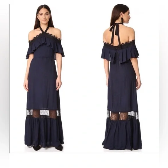 Alice + Olivia Misty Halter Maxi Dress NWT - Picture 5 of 13